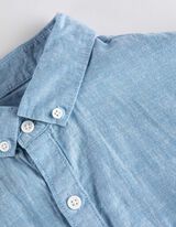 Hemd - Leinen - blau