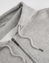 Veste molletonn&eacute;e - Capuche &agrave; cordon - Gris