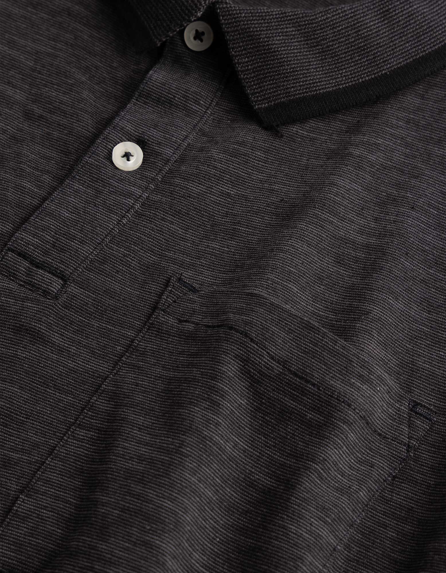 T-shirt - Polo kraag - Donkergrijs