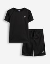 Set aus T-Shirt und Hose - Frontprint - Schwarz