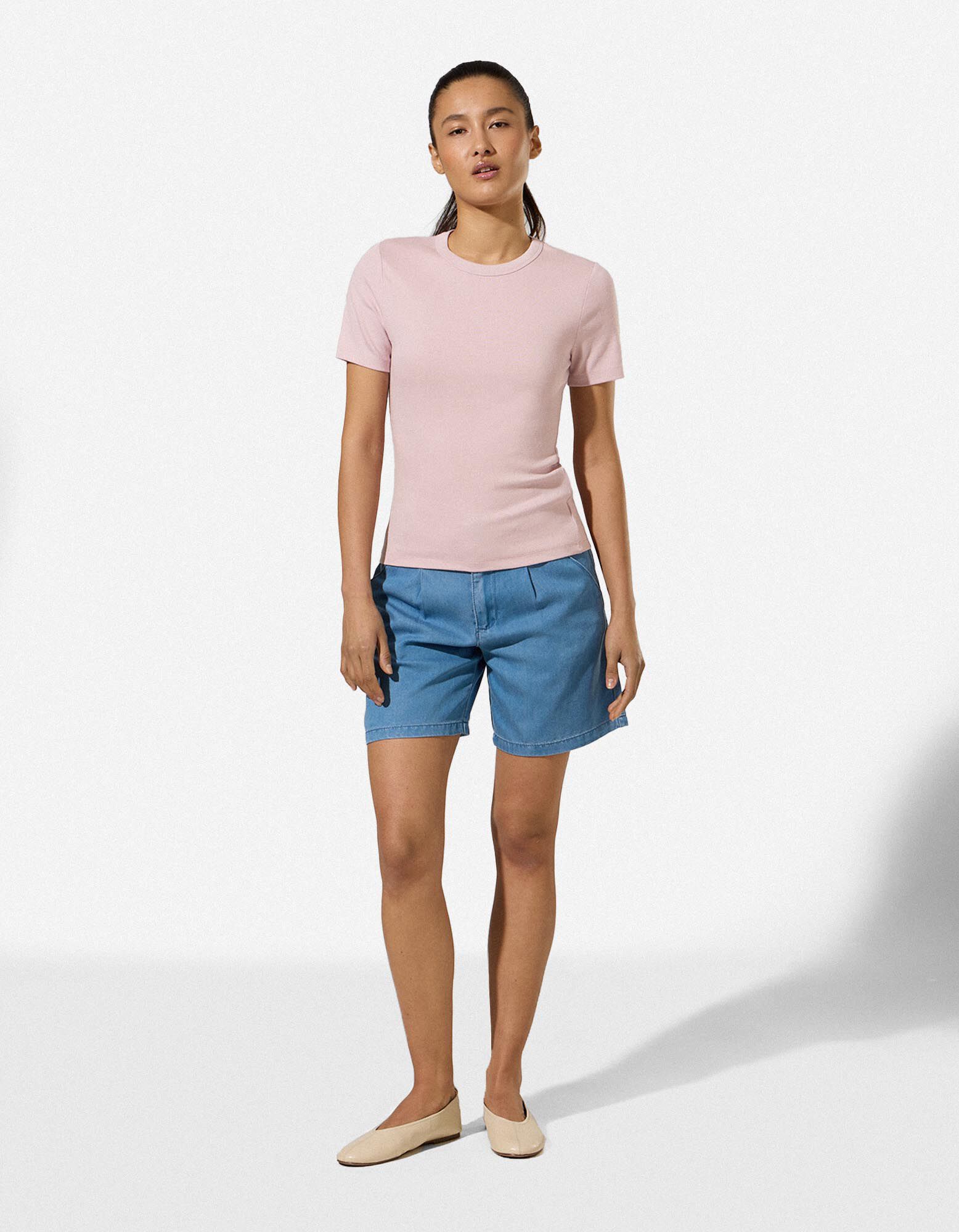 T-Shirt - Modal-Anteil - Rosa