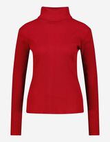 Maglia a manica lunga - Collo dolcevita - rosso scuro