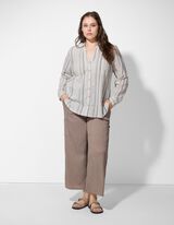 Bluse - Streifen - weiß