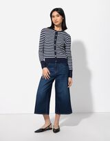 Giacca in maglia - Misto viscosa - blu scuro