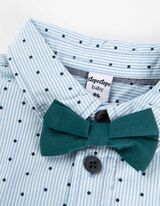 Hemd - Fliege - hellblau