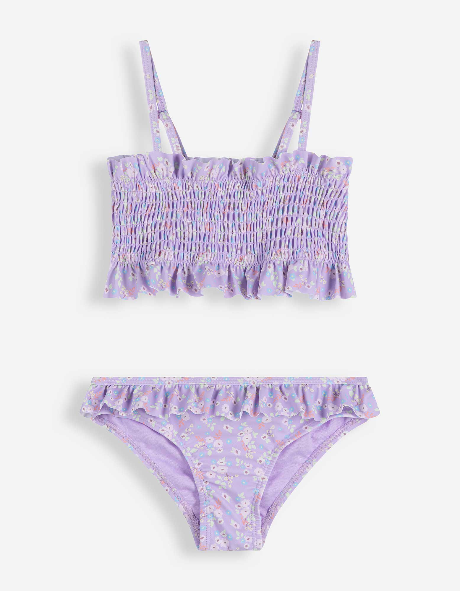 Ensemble haut de bikini et slip de bikini - Imprim&eacute; all-over - Lilas