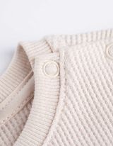 Set aus T-Shirt und Hose - Waffelstruktur - weiß