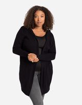 Kardigán - Viszkózkeverék - fekete