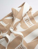 Džemperis - Gobtuvas su įvertu raišteliu - smelio spalvos