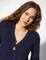 Gebreid vest - Breigoed - donkerblauw