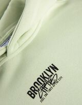 Pulover s kapuco - Prevelik kroj - svetlo zelena