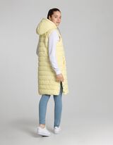 Gilet lungo - Cappuccio con coulisse - giallo chiaro