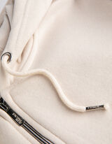 Sweatjacke - Kapuze mit Tunnelzug - beige