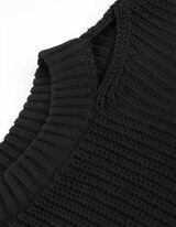 Megztinis - Iškarpos - juodas