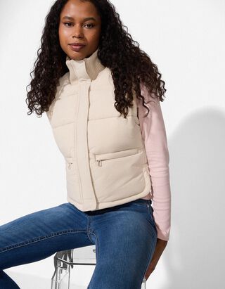 Bodywarmer - kort - lichtgrijs