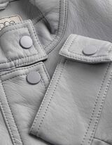 Blouson - Piele sintetică - Gri deschis