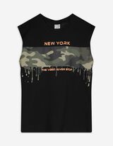 Tanktop - Vooropdruk - zwart