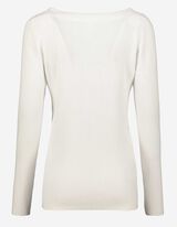 Pull-over - Viscose m&eacute;lang&eacute;e - blanc