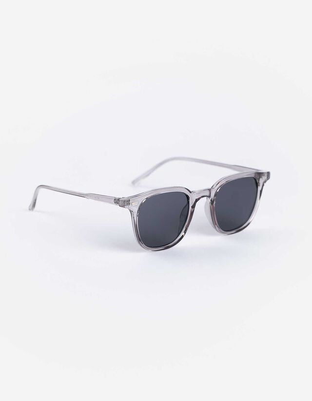 Sonnenbrille - eckig - grau