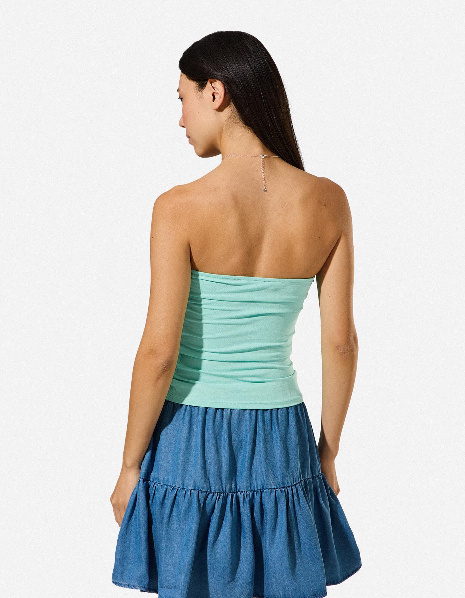 Bandeau-Top - Katoen - Mintgroen
