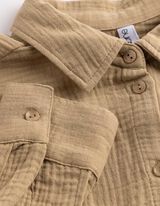 Bluse - einfarbig - hellbraun