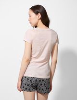 S&auml;rgist ja l&uuml;hikestest p&uuml;kstest koosnev pidžaamakomplekt  - Disney motiiv - roosa