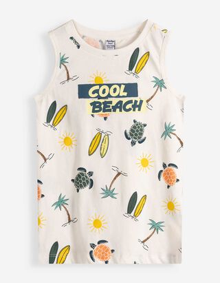 Top - Allover-Print - Off-White