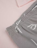 Pyžamový komplet sestávající z trička s dlouhým rukávem a kalhot  - Potisk - bronzova