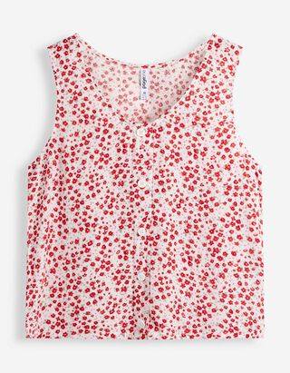 Blusentop - Allover-Print - Off-White