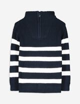 Troyer - Rebrový úplet - tmavomodra