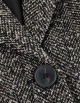 płaszcz - bouclé - srebrny