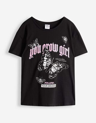 Tričko - Předn&iacute; tisk - cern&aacute;