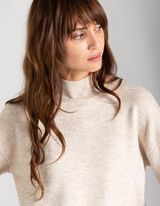 Pullover - Collo alla coreana - beige