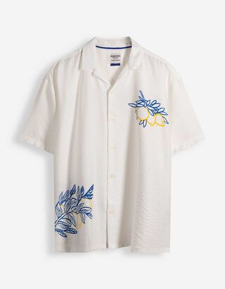 Hemd - Print - Wei&szlig;