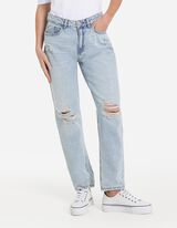 Džinsai - Mom Fit - sviesiai melynas