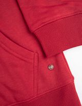 Hoodie - Kangurutasche - dunkelrot