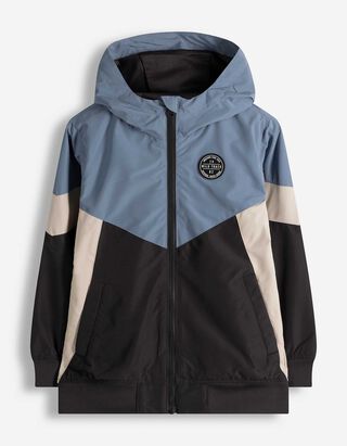 Blouson - Barvno blokiranje - modra