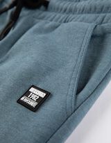 Sweatshirt és nadrág szett - Feliratos nyomott minta - kék