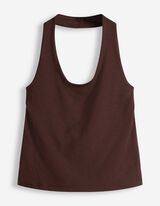 Top sans manches - brun fonc&eacute;