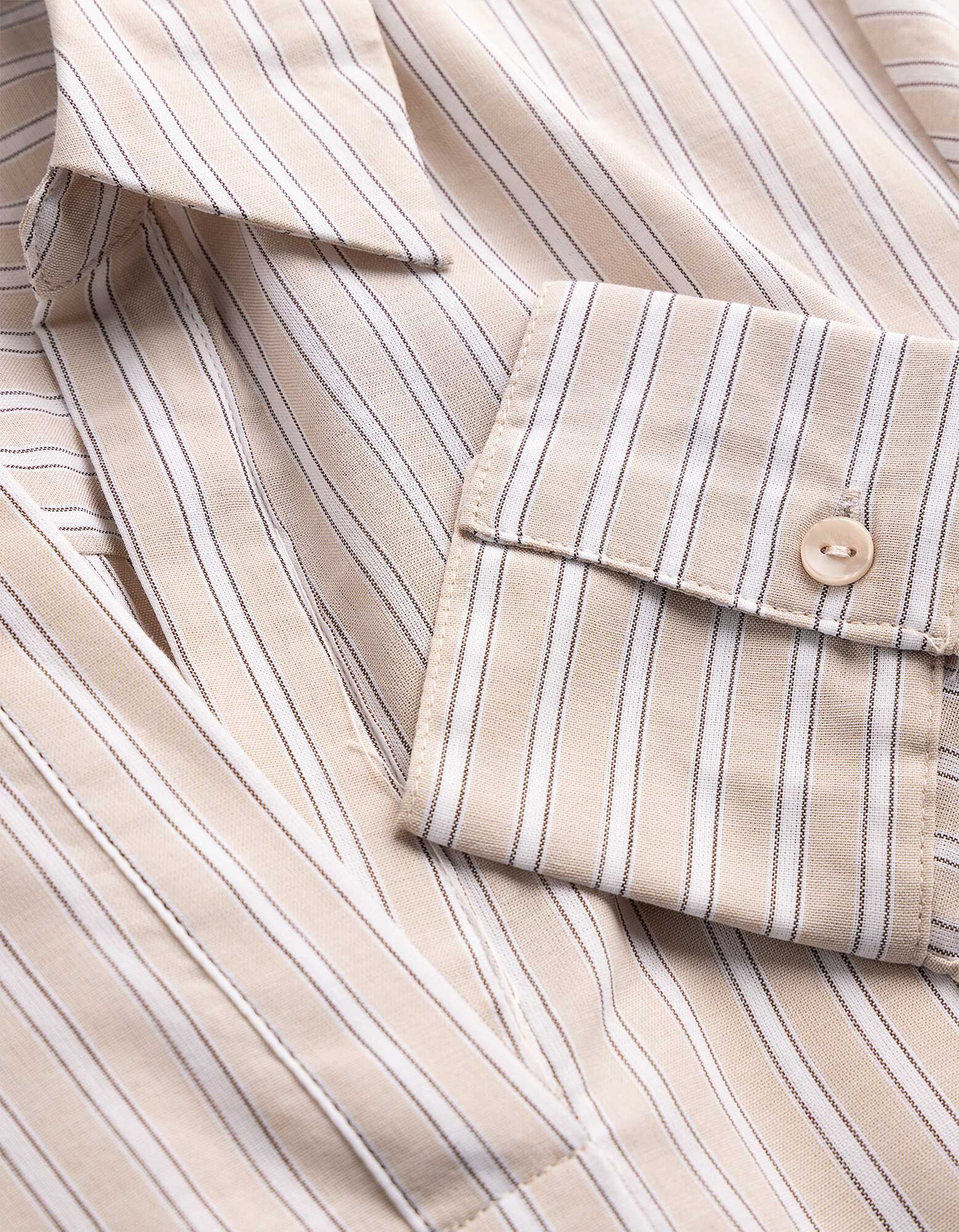 Tunika - Streifen - beige