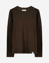 Pull-over - Encolure ronde - Marron foncé