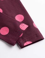 Leggings - Imprim&eacute; all-over - rouge fonc&eacute;