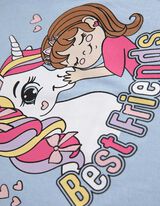 Pikkade varrukatega s&auml;rk - s&auml;delev motiiv - helesinine