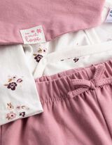 Set aus Body Hose und L&auml;tzchen - Baumwolle - Off-White