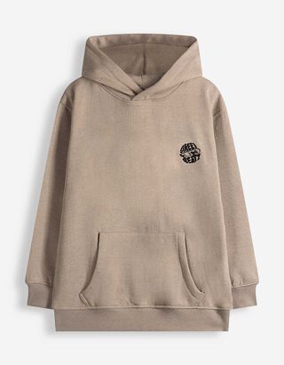 Sweatshirt - Oversized Fit - Beige