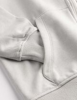 Sweatjacke - R&uuml;ckenprint - hellgrau