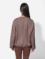 Blouson - tkana tkanina - braon