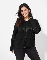 Blazer - Paillettenbesatz - schwarz