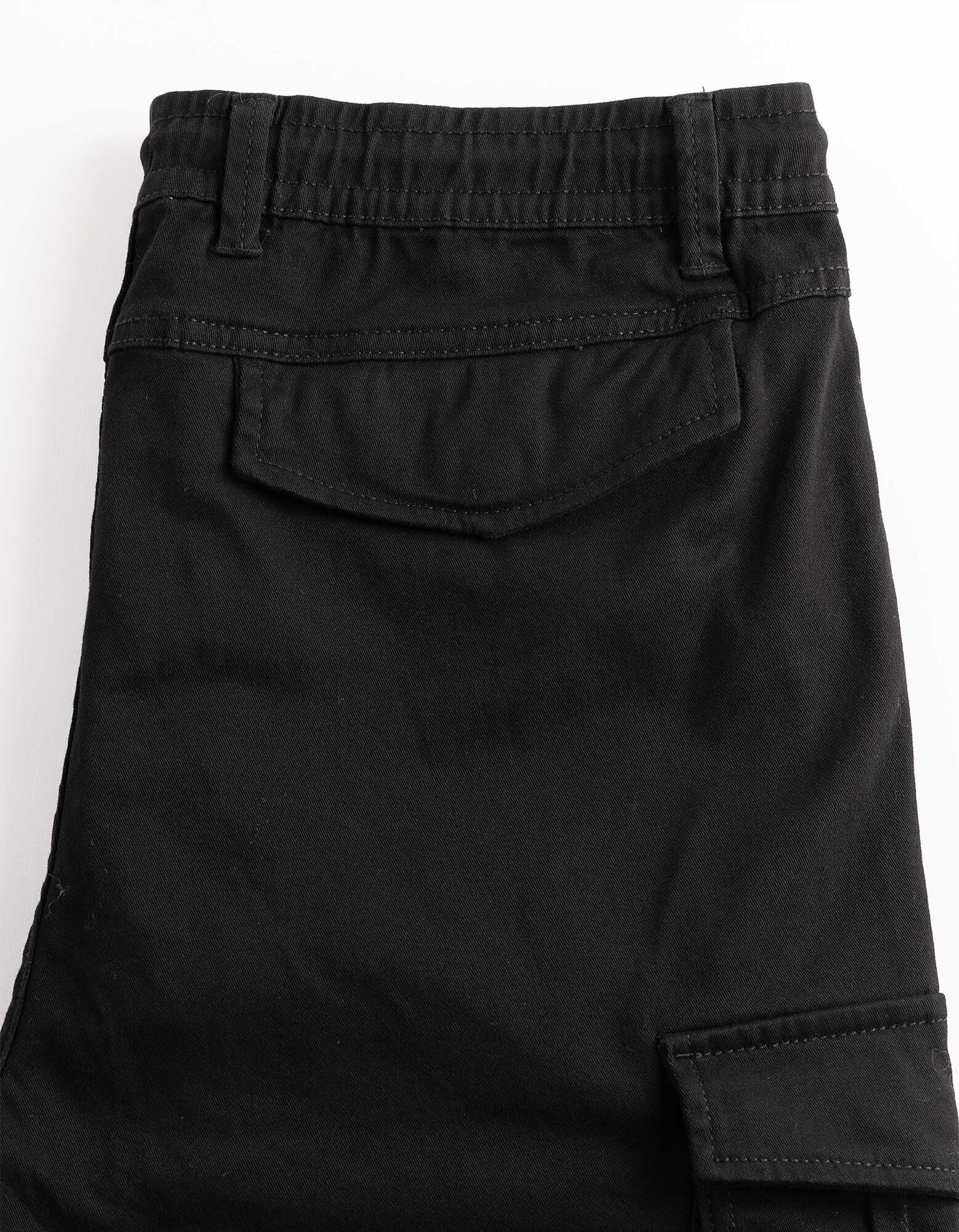 Cargohose - Twill - Schwarz