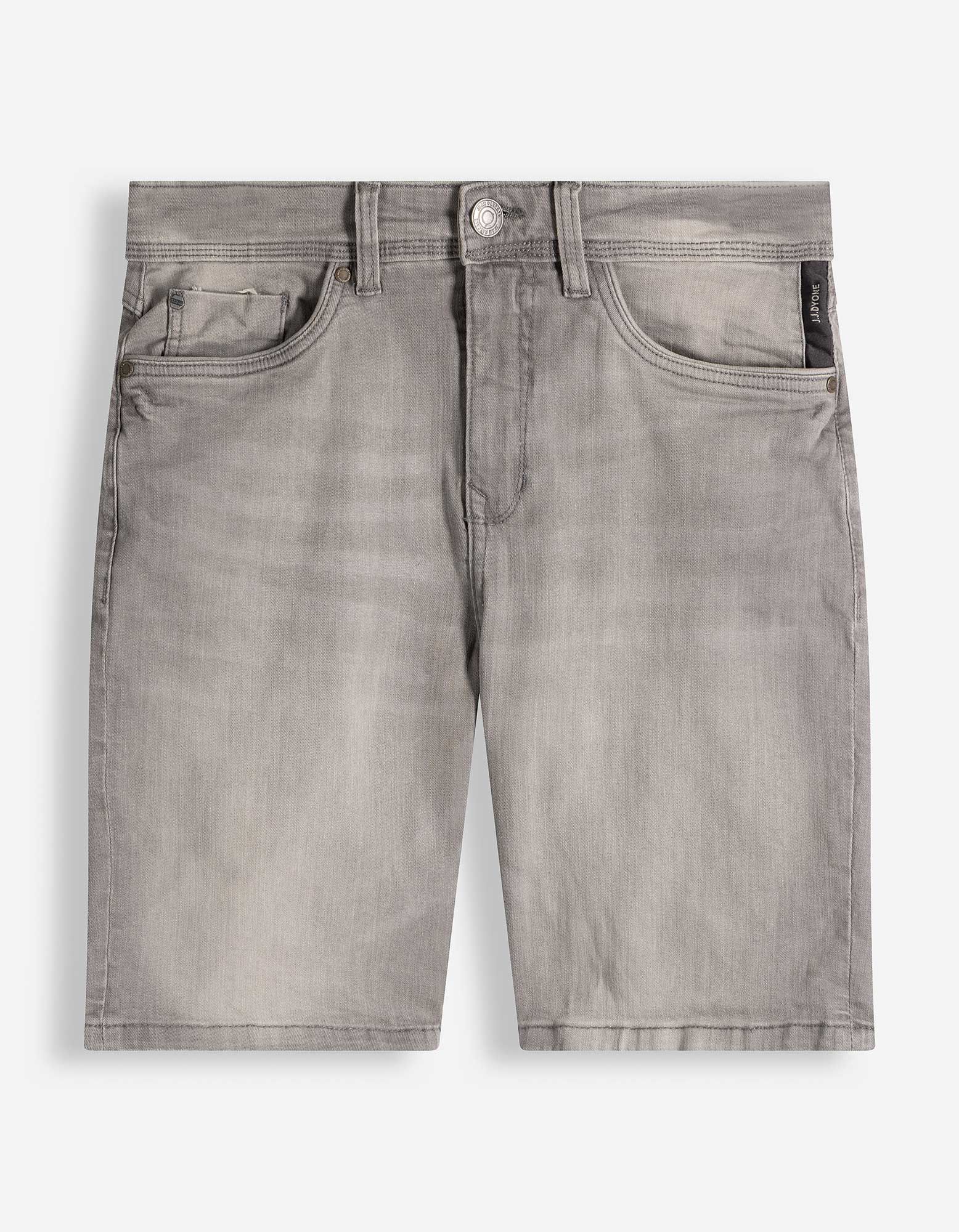 Jeansshorts - Wascheffekte - Grau